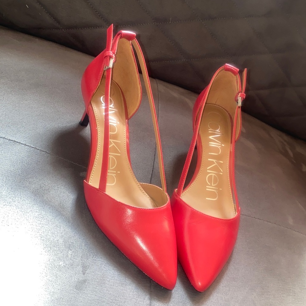 Calvin Klein Crimson Red Pashka Heels